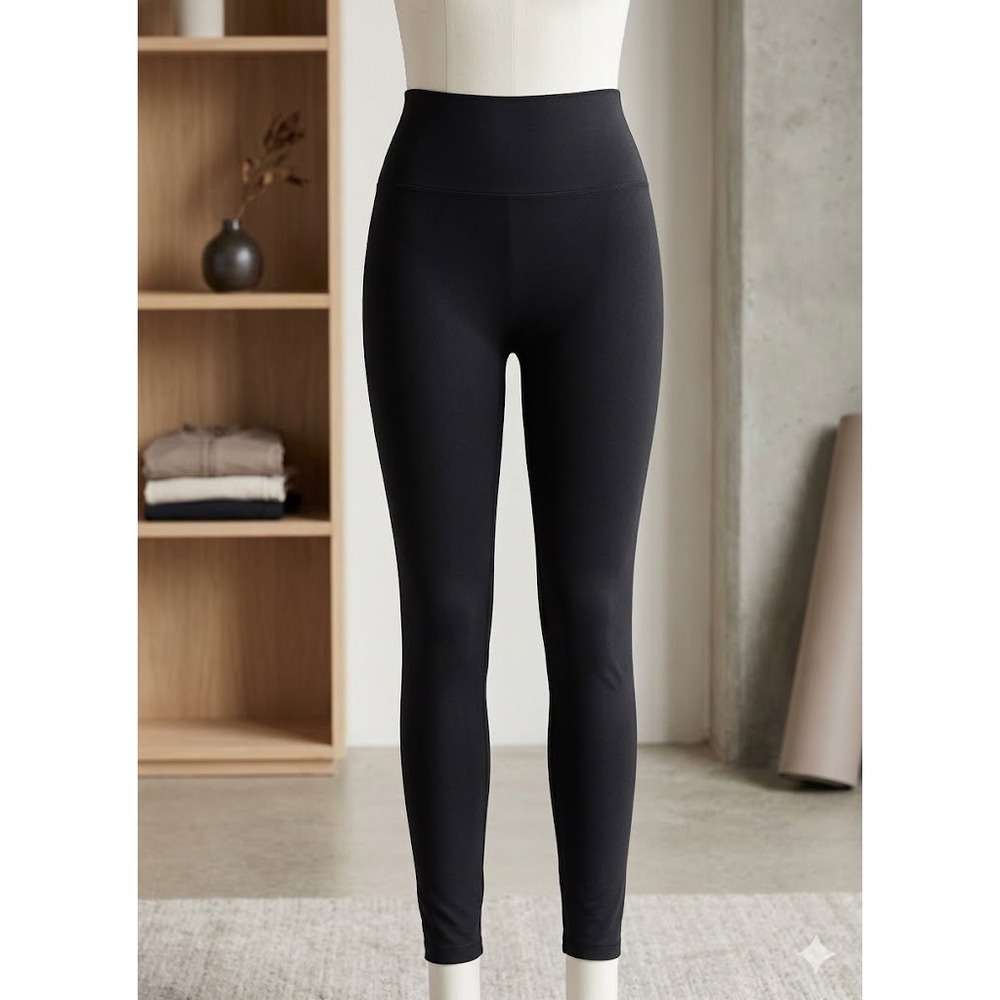 Muk Luks Black Seamless High Waisted Leggings Womens L/XL‎ Stretch Activewear